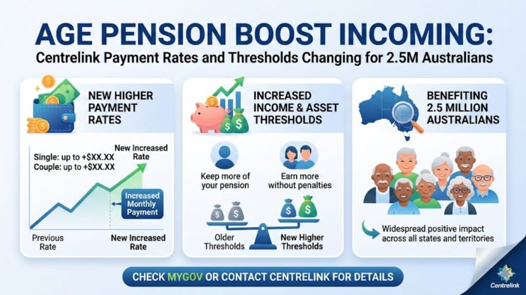 Age Pension Boost Incoming: Centrelink Payment Rates and Thresholds Changing for 2.5M Australians