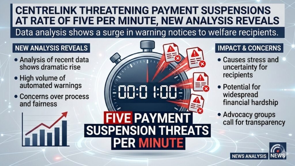 Centrelink Threatening Payment Suspensions at Rate of Five Per Minute, New Analysis Reveals