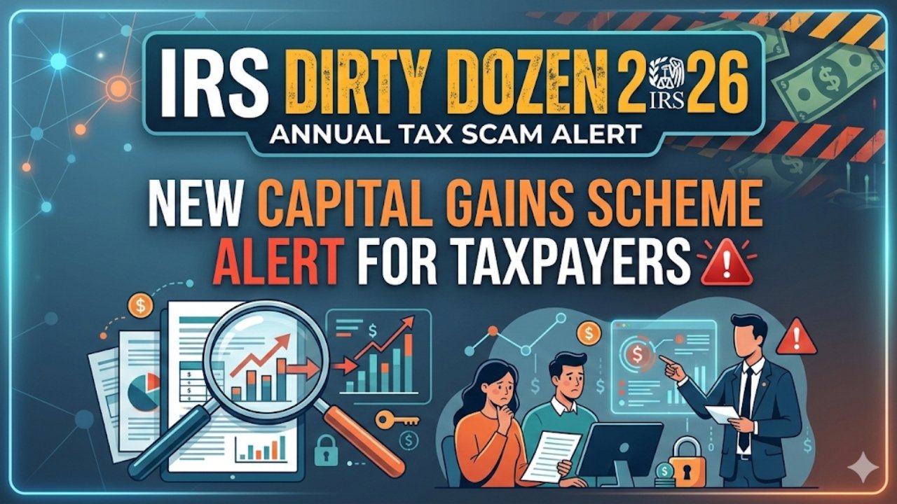 IRS Dirty Dozen 2026: New Capital Gains Scheme Alert for Taxpayers