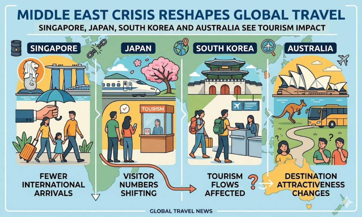 Middle East Crisis Reshapes Global Travel: Singapore, Japan, South Korea and Australia See Tourism Impact