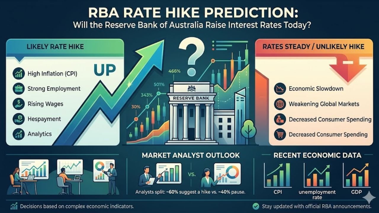 RBA Rate Hike Prediction: Will the Reserve Bank of Australia Raise Interest Rates Today?