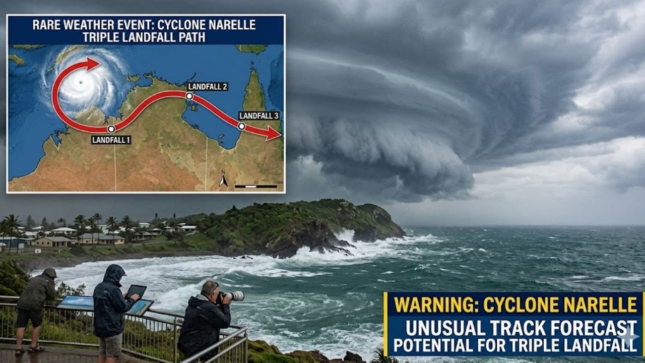 Rare Weather Event: Cyclone Narelle Could Hit Land Three Times