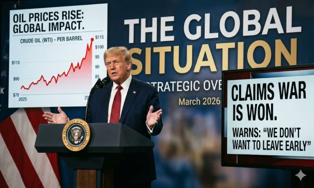 Trump news at a glance: Trump says war is won but ‘we don’t want to leave early’ as oil prices rise again